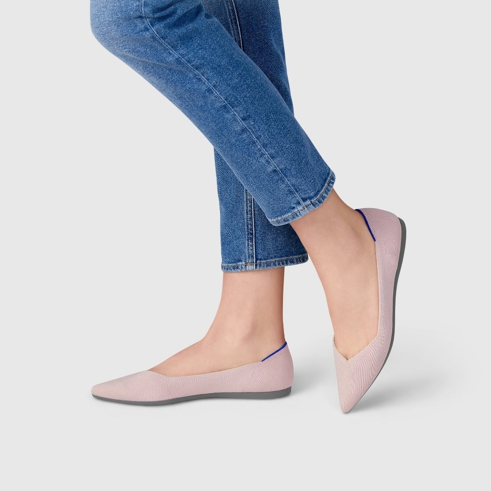 Rothys petal pink pointed toe flat